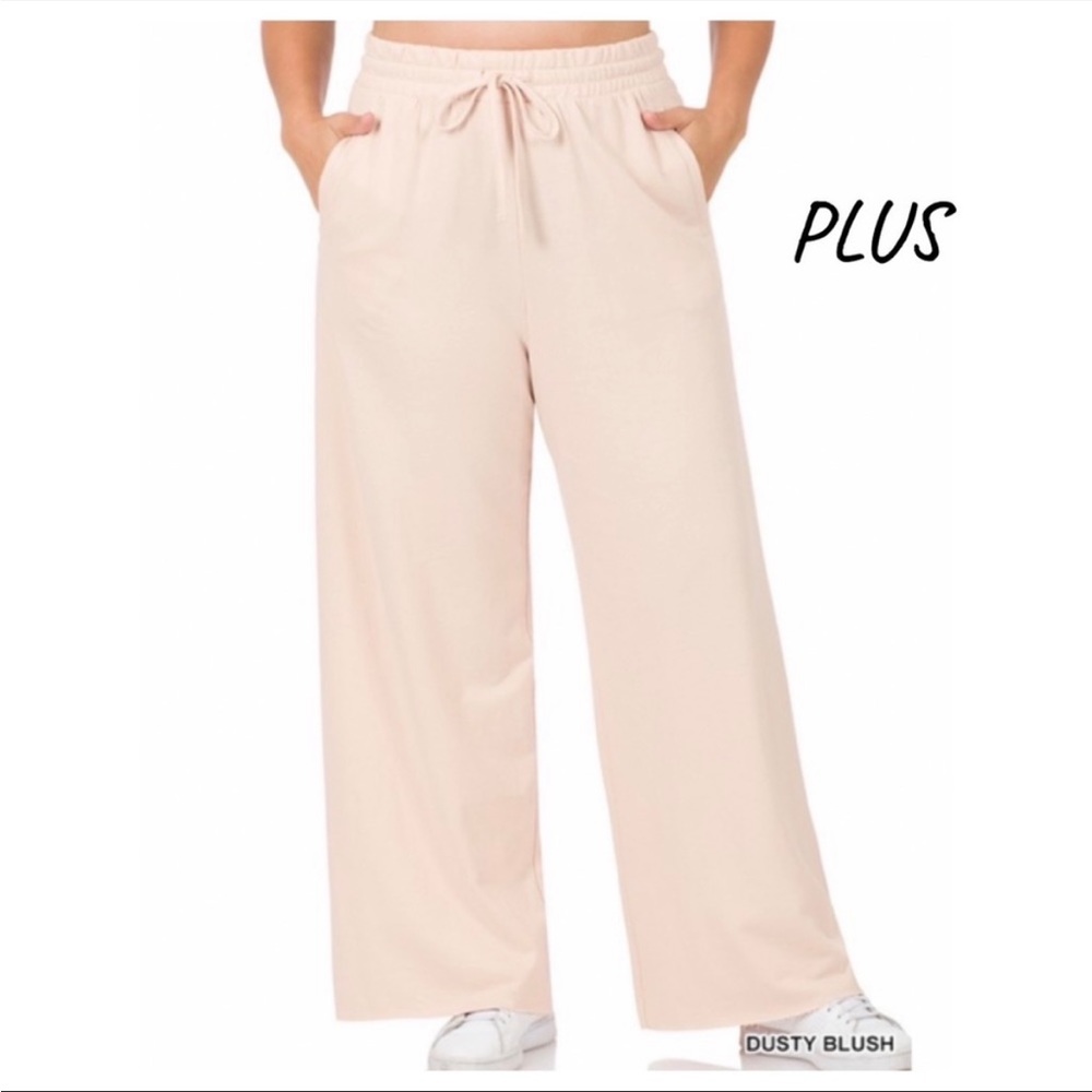 A Girl Thing’ NWT Terry Cloth Pants With Pockets, Sizes 1X, 2X, 3X
